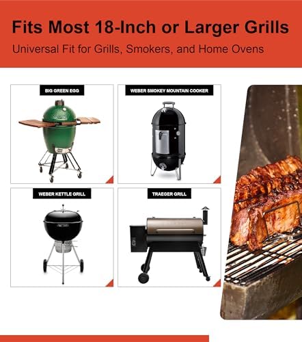 Rib Rack for Smoking – Foldable Extra Long Stainless Steel Rib Holder for 4 Ribs Upright – Fits 18" Smoker, Weber, Kamado, Traeger – BBQ Grill Accessories for Men & Meat Lovers - Image 3
