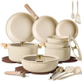 CAROTE 25pcs Ceramic Cookware Set, Pots and Pans Set with Detachable Handle by CAROTE