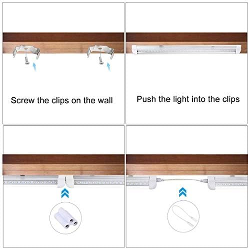 Singteam 8Ft LED Shop Light Fixture, 90W Integrated LED Tube Light,10000LM, 6500K, Clear Cover,High Output,Double Row V Shape 270 Degree LED Lighting for Garage Warehouse Workshop Basement (10Pack) - Image 6