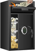 2.7 Cubic Drop Slot Safes for Money Jewelry, Drop Safe for Business with Combination Lock and Key, Mute Function,Depository Safe for Money Jewelry Home Business Office by Sanfnz