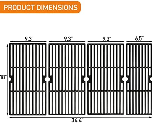 Hisencn 18-Inch Grill Grates for Char-Broil Performance Grills, 2-Pack - Image 2