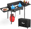 2 Burner Propane Camp Stove | 150,000 BTU | High Pressure Gas Burners by Pipopa