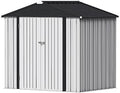 Devoko 8x6 FT Outdoor Storage Shed, White by DEVOKO