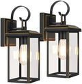 BesLowe 2-Pack 15” Outdoor Wall Lights, Bronze Modern Porch Sconces by BringYourBrightFuture
