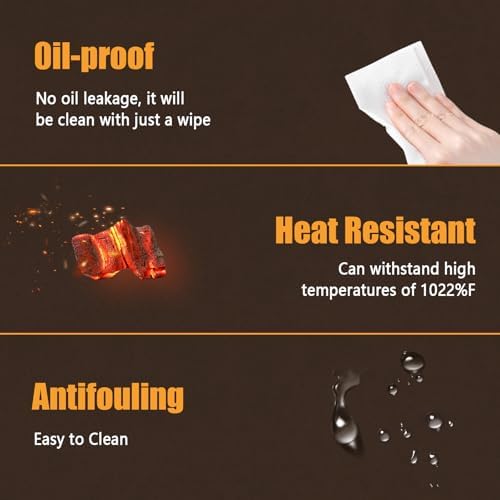 TOHONFOO Heat Resistant Mats for Countertop & Air Fryer, 24x21 in, Brown - Image 3