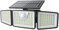 daphino 2500LM Solar Lights, Motion Sensor Outdoor Lights, 3-Head, 1 Pack by ChargebySunLightUpHome