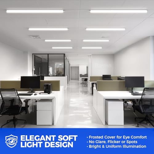 Barrina LED Shop Lights 4FT for Workshop, Garage, 45W 5000LM 5000K, 2 Packs - Image 5