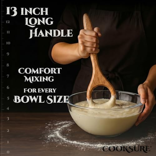 Danish Dough Whisk for Sourdough Bread – 13 Inch Bread Whisk with Wooden Handle – Smoothly Sturdy for Heavy Dough Baking, Swedish Dough Whisk Tool - Image 5