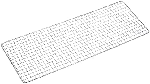 HARFINGTON Square BBQ Grill Net 19x50cm Stainless Steel Cross Wire Barbecue Mesh Mat for Baking Smoking Charcoal Grilling Roasting - Image 3