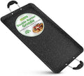 Nutrichef Double Burner Griddle, Non-Stick Stove Top Griddle for Gas Stove, Dishwasher Safe, Heatproof Bakelite Handles, Even Heat Distribution, PFOA & PFOS Free, 20” x 12” x 0.8” Inch (Black) by NutriChef%E2%84%A2Kitchen