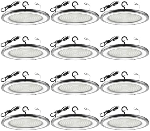 AIKVSXER 12Pack UFO LED High Bay Lights, 400W Shop Lights, 60000LM, 6000K by AIKVSXER