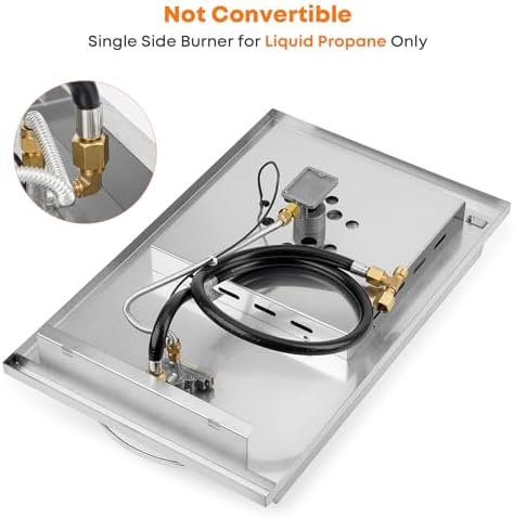 Stanbroil Built-In Single Side Burner for Outdoor Kitchen, Propane Gas - Image 5