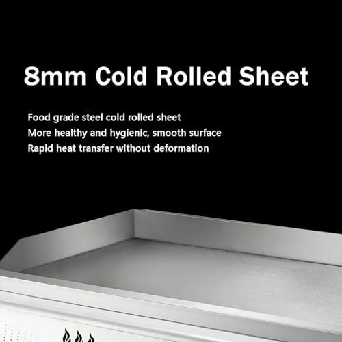 Commercial Gas Griddle, Flat Top Griddle Grill for Outdoor Catering, Adjustable Temperature, LPG Cooking Equipment - Image 4