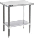 DuraSteel 30x36 Stainless Steel Work Table - NSF Commercial Prep Metal Table - Outdoor Pizza Oven Stand w/Under Shelf - Kitchen Island Laundry Utility Garage Microwave Stand Large Rolling Storage Cart by DuraSteel
