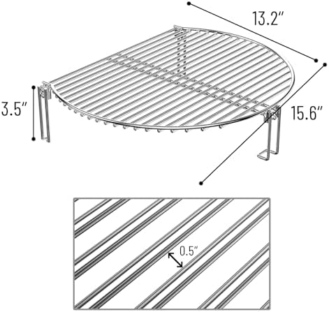 Skyflame Charkettle Stainless Steel Grill Expander Cooking Grate - Image 2