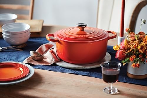 Le Creuset Enameled Cast Iron Round Dutch Oven, 4.5 qt., Flame - Image 5