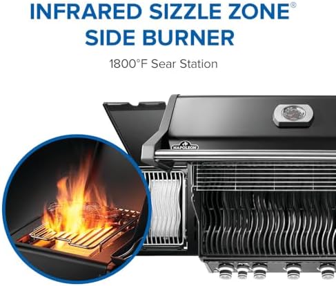 Napoleon Rogue PRO 625 5-Burner Natural Gas Grill with Infrared Side Burner - Image 7