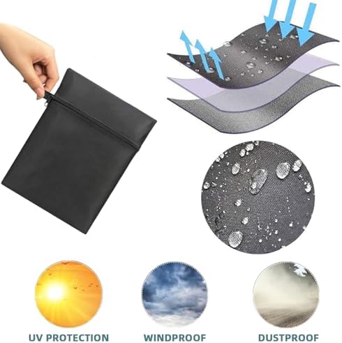 68" Extra Large Waterproof Outdoor Cushion Storage Bag – Heavy Duty Patio Furniture Cover with Zipper,Handles for Pool Decor,Christmas Tree Storage & Moving (173x76x51cm) (Black) - Image 6