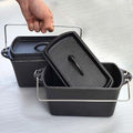 Voulosimi Cast Iron Loaf Oven Pan - 4.33"x4.92"x8.66" Durable Loaf Pans Rectangular Baking Pan for home baking (Bread Pan, 2 x 2 QT) by Voulosimi