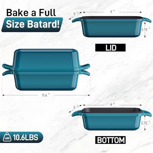 Enameled Cast Iron Sourdough Bread Dutch Oven-Emerald - Image 2