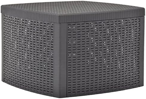 Outdoor Table Mocha Polypropylene Versatile Garden Table Outdoor Dining Patio Terrace Backyard Eating Garden Dining Furniture Patio Al Fresco Meal for Poolside by SKTQYQO