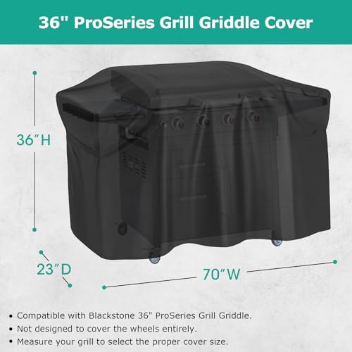 SunPatio Griddle Cover for Blackstone 36" Pro Series Grill Griddle, Outdoor Waterproof Flat Top Gas Grill Cover 70 Inch, All Weather Protection Cooking Station Grilling Protector, Black - Image 2