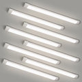 8 Packs 4FT LED Batten Light with 50cm Cable, Ultra-Thin Slim Ceiling Surface Mounted Light, 40W, 4000K, IP20, LED Ceiling Lamp for Garage, Shop, Hallway, Office, Market by colmeguna