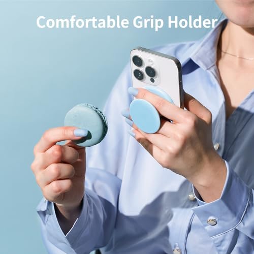 Sinjimoru Magnetic Phone Grip for MagSafe, Soft Silicone, Lavender - Image 2