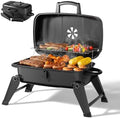 MASTER COOK Portable Charcoal Grill, Foldable Lightweight BBQ Grill with 330 sq.in. Cooking Area and Adjustable Air Vent Outdoor RV, Hiking, Camping, Patio, Tailgating by MasterCook