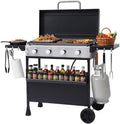 4-Burner Propane Gas Griddle with Removable Stand, 40,000 BTU by Dephet