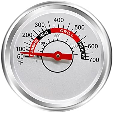 Hiorucet Grill Thermometer Heat Indicator Replacement for Weber, Charbroil, Brinkmann, Nexgrill, Jenn-Air, Kenmore, 2 3/8 Inch Smoker Temperature Gauge for Weber Genesis II E-310, Brinkmann 810-3660-S by Hiorucet
