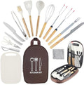 Camping Cooking Utensils Set, Silicone Cookware for Travel BBQ by Camkinger