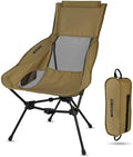 MARCHWAY Lightweight High Back Folding Camping Chair with Head Support by MARCHWAY