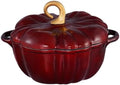 Flavehc Pumpkin Dutch Oven Pot with Lid 3.8 Qt, Enameled Cast Iron, Halloween Decor by FLAVEHC