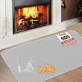 Fireproof Fireplace Rug for Home Protection, 3' x 2' x 0.04'', Grey by TOHONFOO