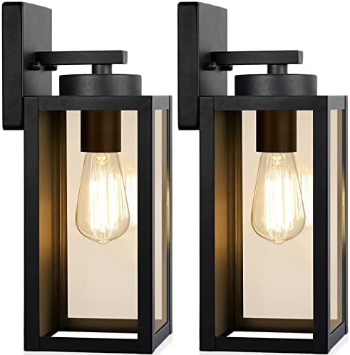 BesLowe Outdoor Wall Light Fixtures, Modern Black Exterior Wall Lanterns by BringYourBrightFuture