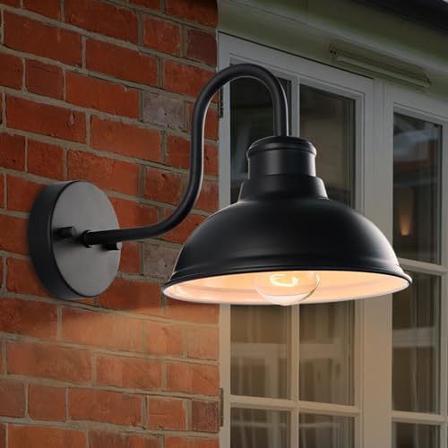 Gooseneck Barn Light Outdoor Wall Lights 8" Exterior Lighting Fixtures by LPRZSG