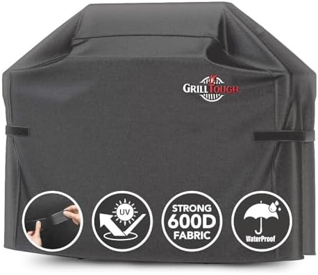 GrillTough Heavy Duty BBQ Grill Cover for Outdoor Grill, 64 Inch Charcoal by GrillTough