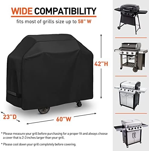 Arcedo 60 Inch Waterproof BBQ Cover Compatible with Weber Gas Grill - Image 4