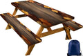 CAPSCEOLL Fitted Picnic Table Cover with Bench Covers 8ft - Brown Wood by CAPSCEOLL