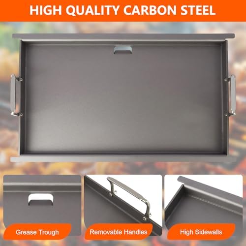 6789 Full Size Carbon Steel Griddle for Weber Genesis 400 Series Gas Grill - Image 3