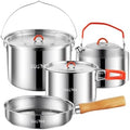 Camping Cookware Set 304 Stainless Steel Camping Pots and Pans Set by Unknown