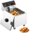 VEVOR Commercial Deep Fryer, Stainless Steel Countertop Fryer with Baskets & Lids, Temp Control, Overheat Protection, for Commercial Restaurant, Single Fryer-12Qt by VEVOR