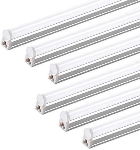 Barrina T5 LED Shop Light 2FT, 6500K Super Bright White 10W 1100lm, 6 Packs by Barrina