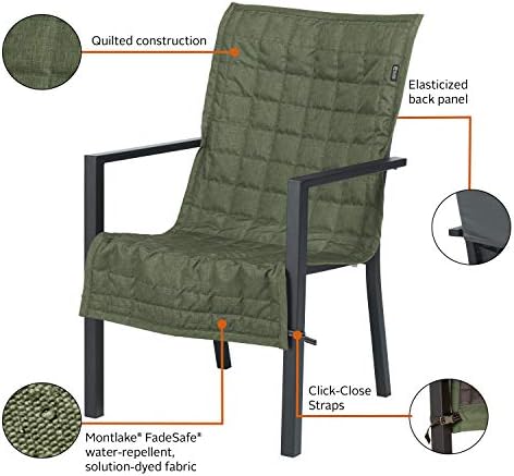 Classic Accessories Montlake Water-Resistant 45 Inch Patio Chair Slipcover, Heather Fern, Patio Furniture Covers - Image 4
