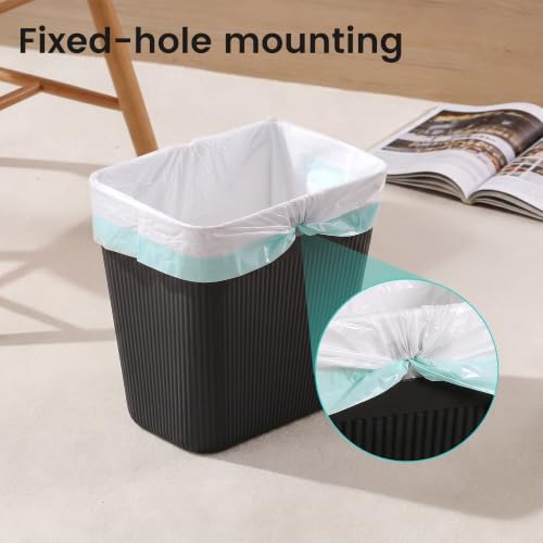 JOYMOOP Slim Trash Can 3-Pack, 2.2 Gallon Plastic Wastebasket for Bathroom, Bedroom, Office, Kitchen with 4 Rolls Bags, Black - Image 3