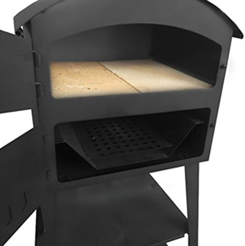 Tidyard Outdoor Pizza Oven, Charcoal Fired with 2 Fireclay Stones, 22.8x24x80.7 Inch Steel Oven with Thermometer and Removable Tray for Backyard Baking and Cooking - Image 7