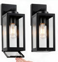 13" Outdoor Wall Light Fixtures with Enclosed Bottom, Modern Outdoor Sconce by Yolsunes