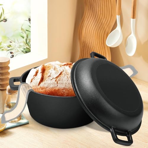 5 Qt Cast Iron Dutch Oven for Sourdough Bread Baking, Sourdough Dutch Oven - Image 2