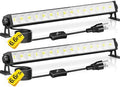 YQNLIFA 5400LM LED Shop Lights, Plug in Workbench Light for Garage, 2Pack by YQNLIFA-BlackLightParty
